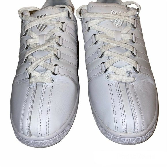 K-Swiss Classic VN White Sneakers 93343 101 Women’s Size 11 VGUC - Picture 3 of 8